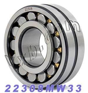 22308MW33 Roller Bearing Brass Cage 40x90x33 Spherical Bearing - fast shipping 🇺🇸