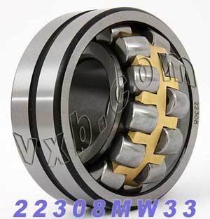 22308MW33 Roller Bearing Brass Cage 40x90x33 Spherical Bearing - fast shipping 🇺🇸