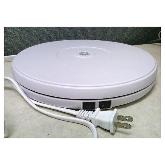 24 lbs Load 9.8" Dia. White Electric Motorized Rotating Turntable Lazy Susan - fast shipping 🇺🇸