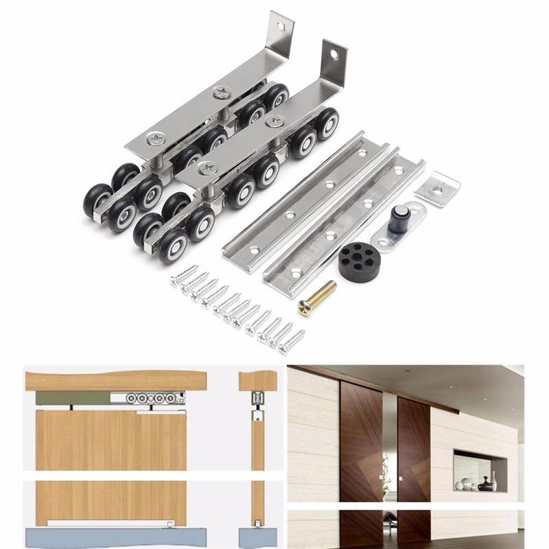 264lbs Load Capacity Pair of 12 Wheels Sliding Door Hardware - fast shipping 🇺🇸