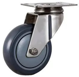2" 110 Lbs Caster Wheel - Plate Stainless Steel TPR - fast shipping 🇺🇸