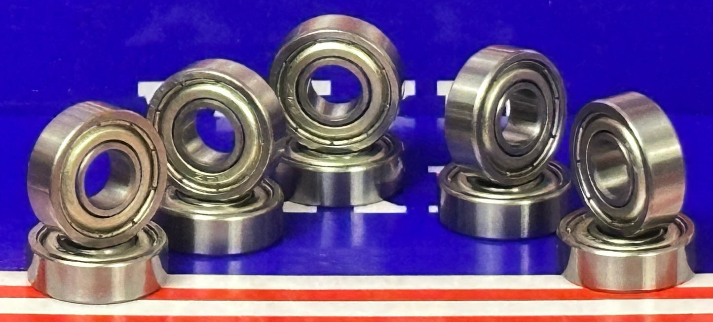 10-Pack Bearings R4ZZ 1/4" x 5/8" x 0.196" - Miniature