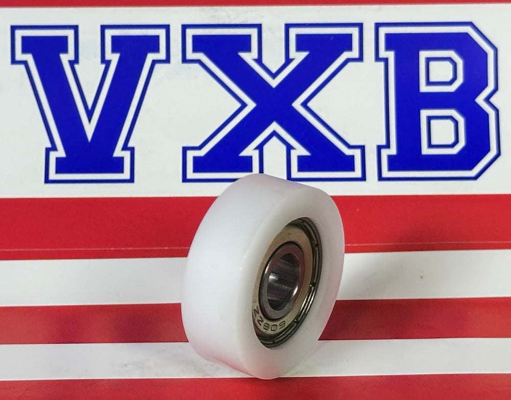 8mm Bore Bearing - 30mm White Plastic Tire 8x30x10mm - fast shipping 🇺🇸