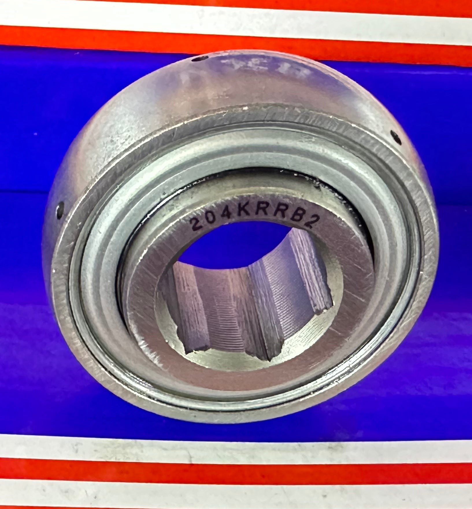 204KRRB2 Agricultural Machinery bearing - Two Single lip Seals & Hex bore - fast shipping 🇺🇸