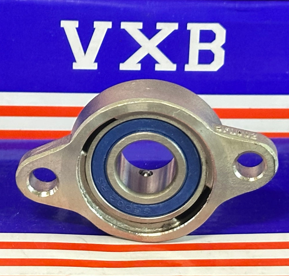 15mm Miniature Flanged Block Stainless Steel Mounted Bearing - fast shipping 🇺🇸