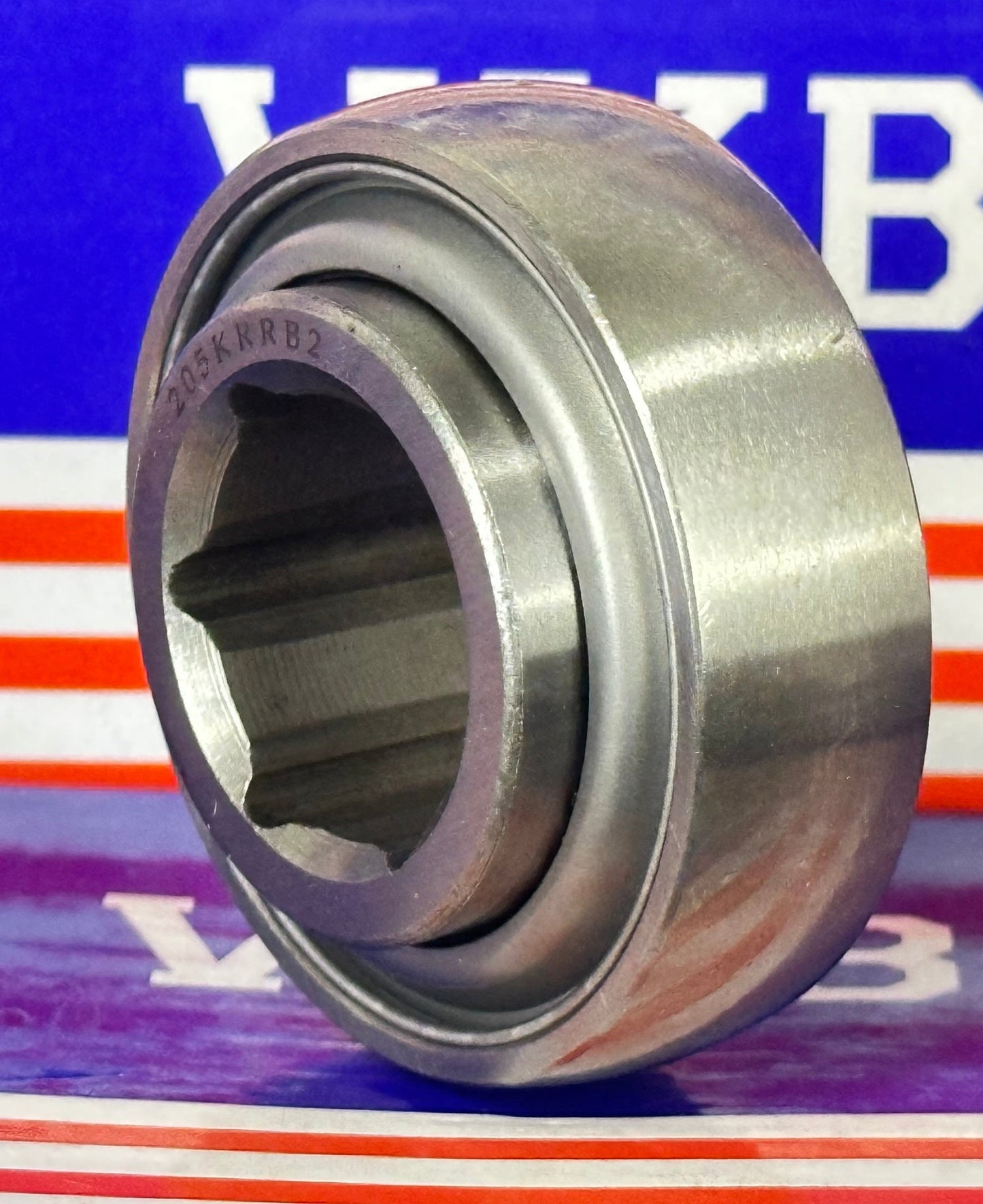 205KRRB2 Agricultural Machinery bearing - Two Single lip Seals & Hex bore & Spherical OD - fast shipping 🇺🇸