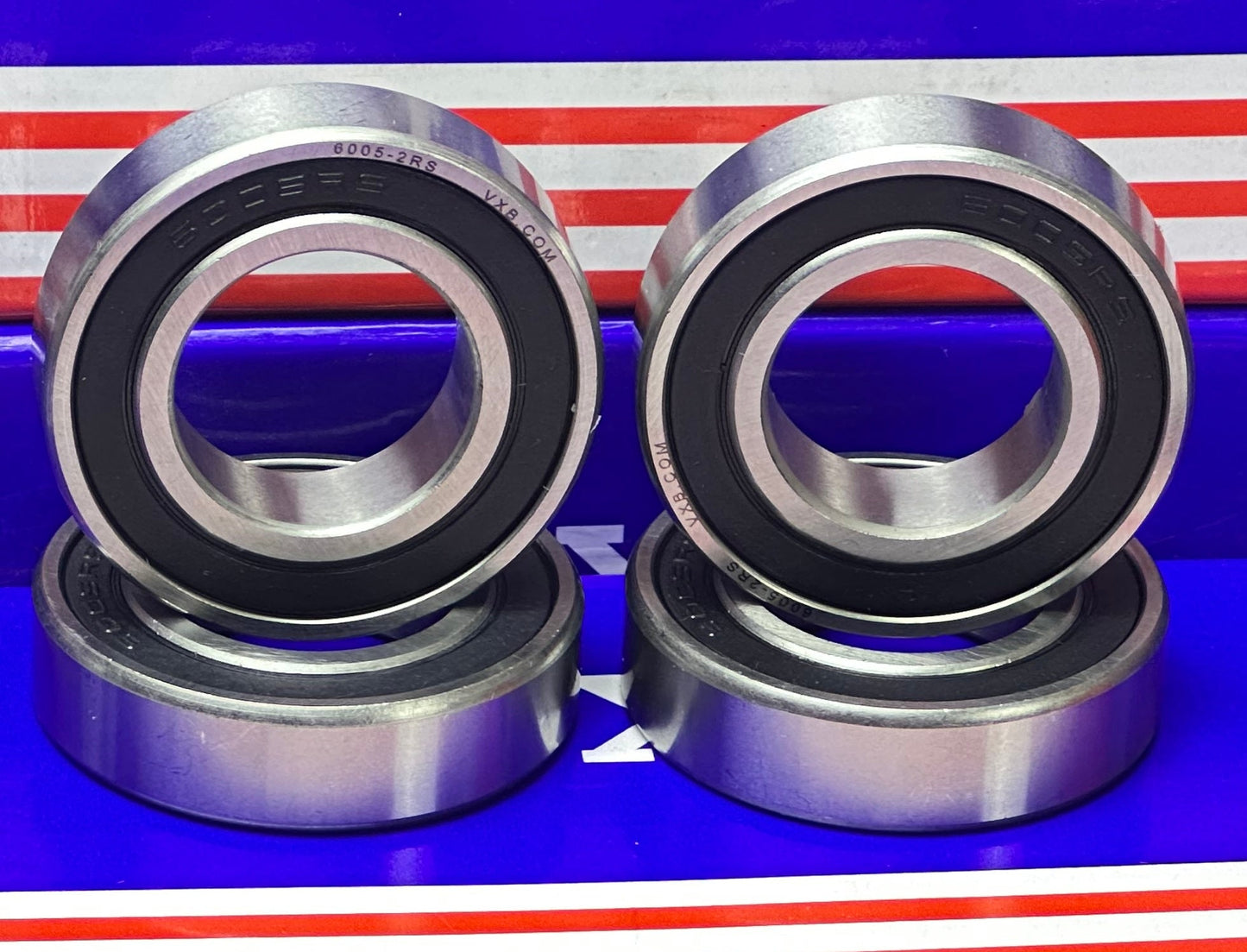 4-Pack 6005-2RS Ball Bearings - 25x47x12mm - Rubber Sealed - fast shipping 🇺🇸
