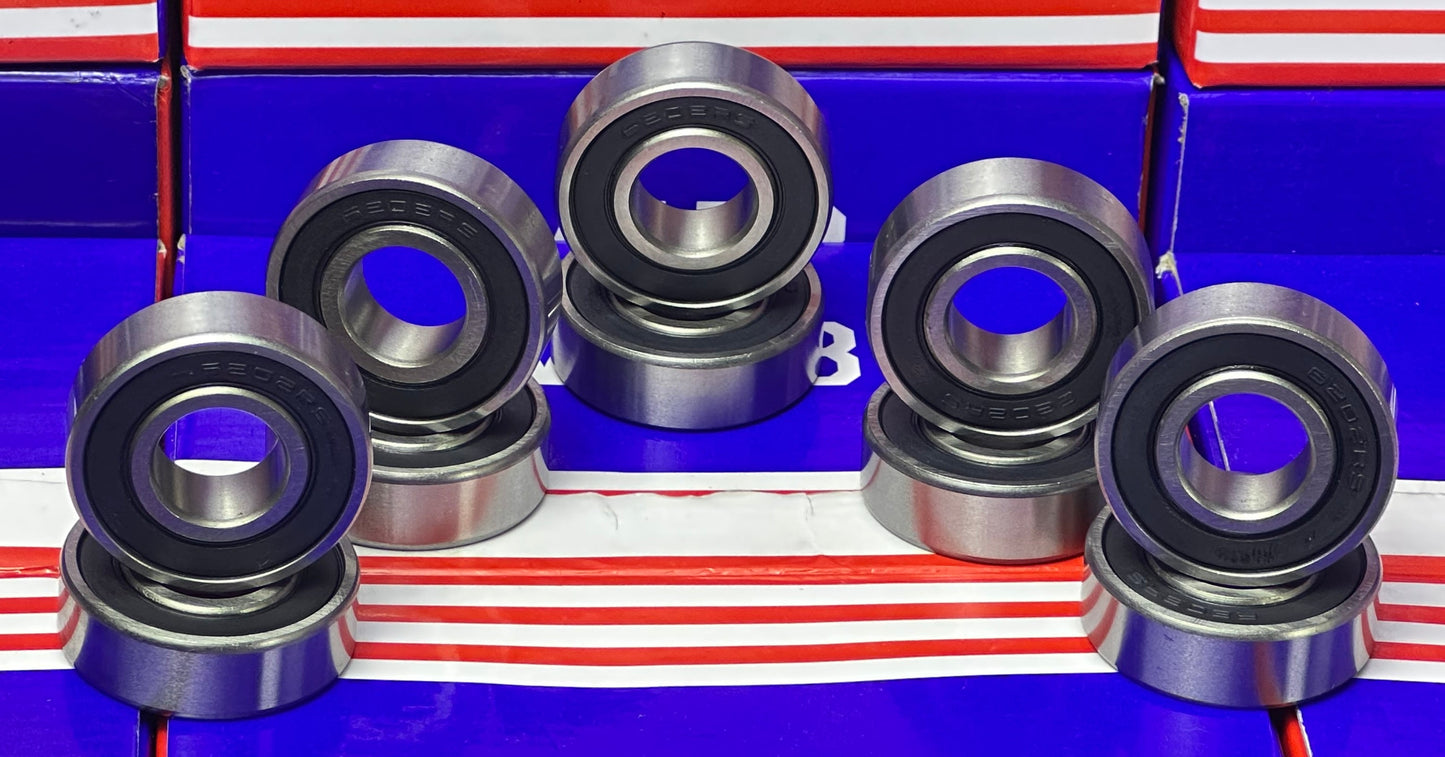 10-Pack 6202-2RS Bearing 15x35x11mm - Sealed - fast shipping 🇺🇸