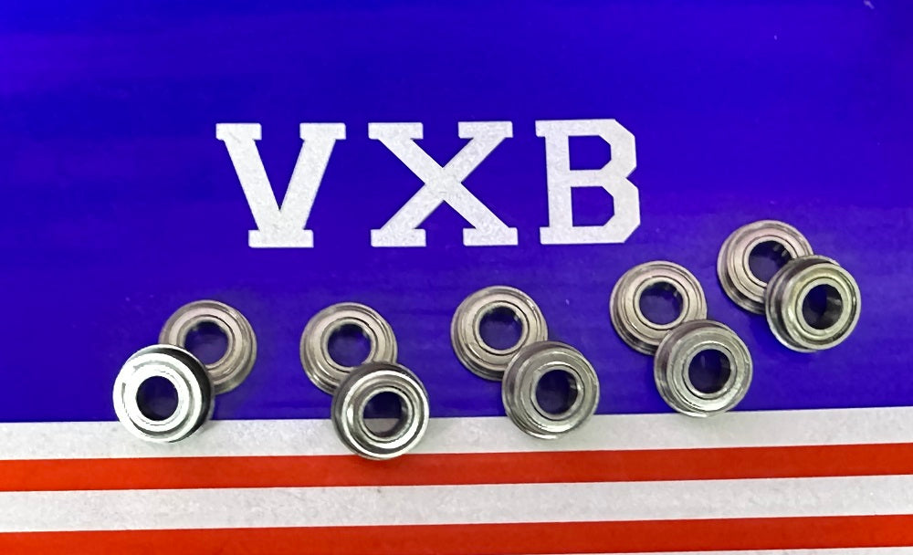 10-Pack Flanged Bearings FR166ZZ 3/16x3/8x1/8 inch Shielded Bearings - fast shipping 🇺🇸
