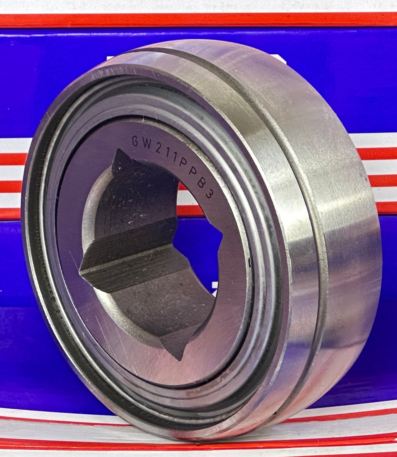 GW211PP3 Agriculture Heavy Duty Disc HarrowBearing, Square Bore, NON-Relubricable, Two Triple Lip Seals 1-1/2" Bore Bearing - fast shipping 🇺🇸
