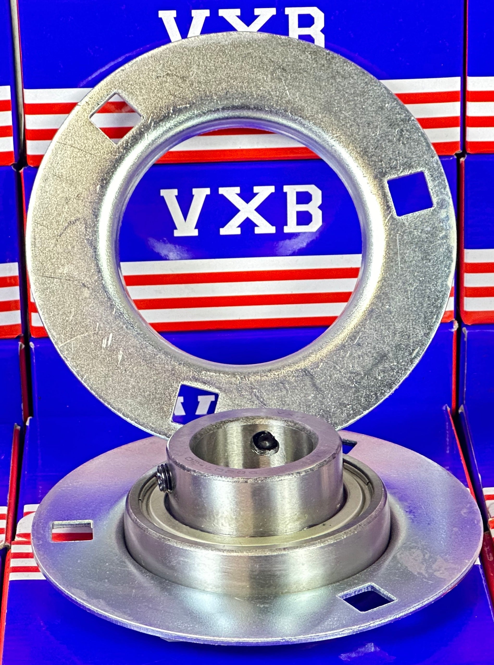 1-1/4" Bore 3-Bolt Flanged Mounted SBPF207-20 Pressed Steel Housing Bearing - fast shipping 🇺🇸