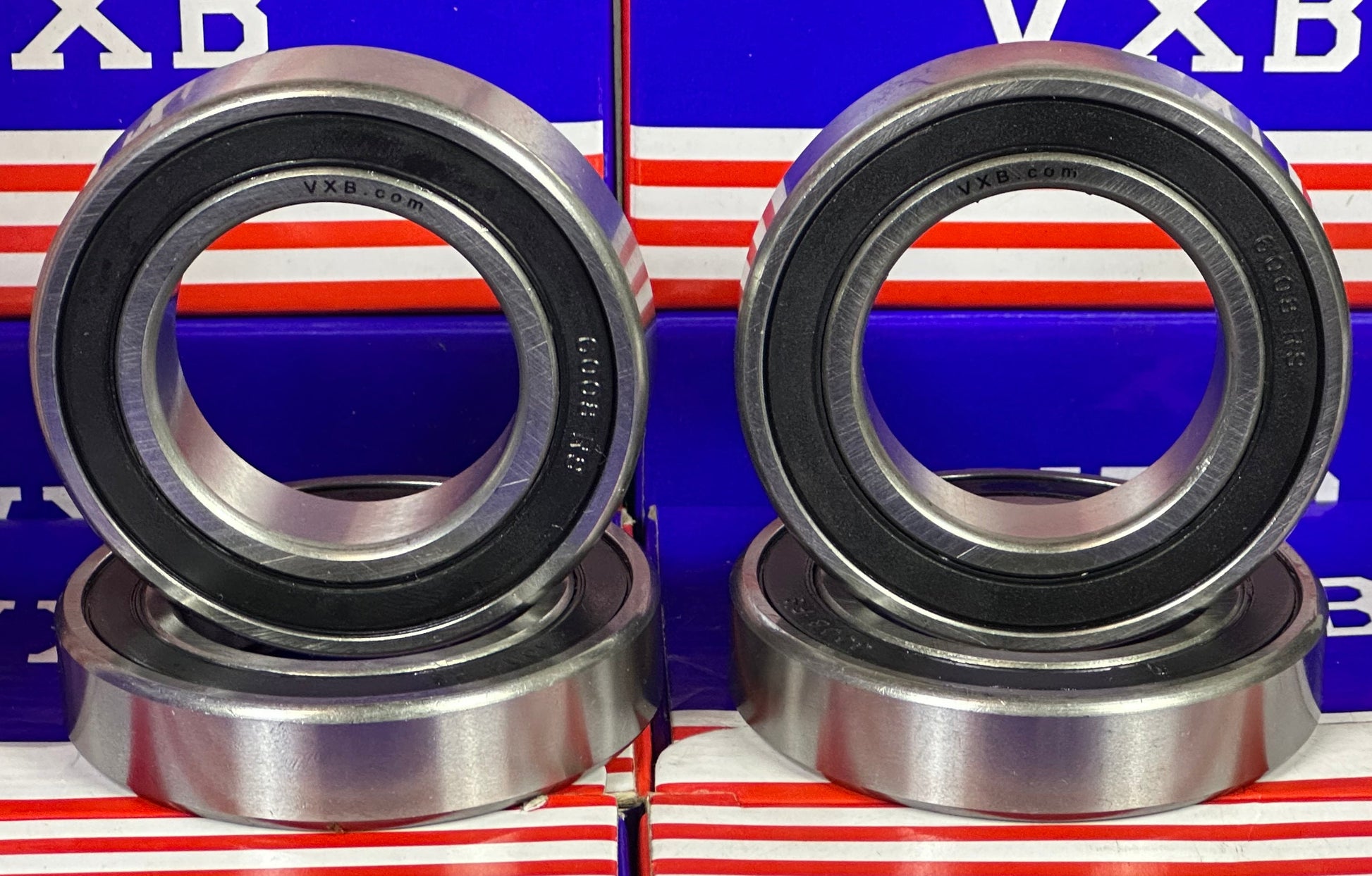 4-Pack 6008-2RS Bearings 40x68x15 Ball Bearings Dual Sided Rubber Sealed - fast shipping 🇺🇸
