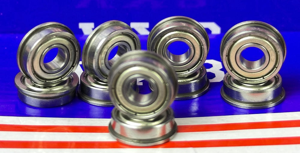 10-Pack Shielded Flanged Bearings FR4ZZ 1/4x5/8 inch Miniature Bearings - fast shipping 🇺🇸