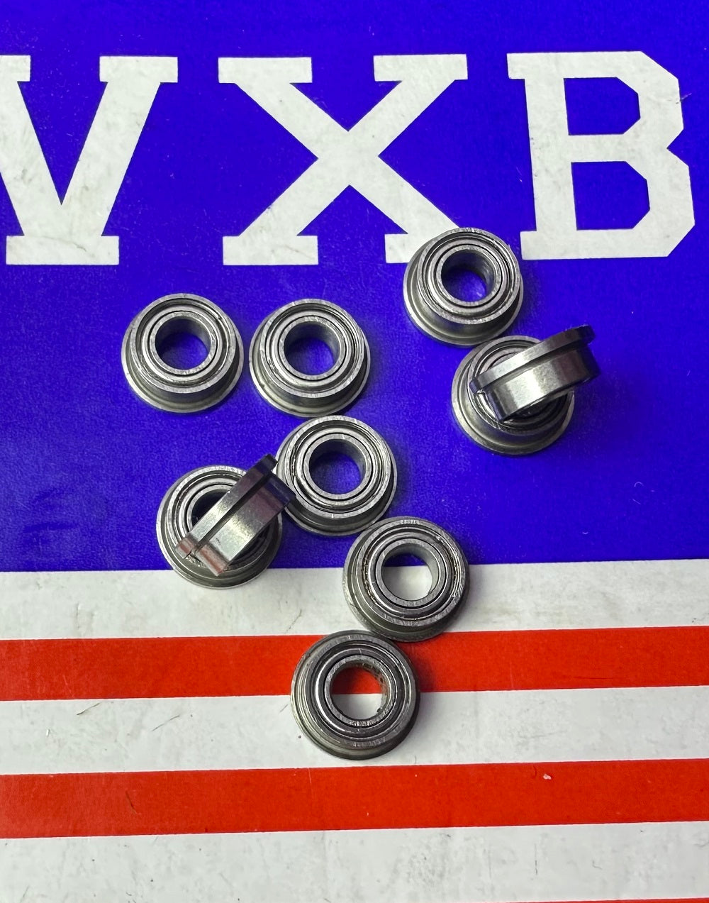 10-Pack Slot Car Flanged Shielded Bearings 1/8" x 1/4" - Miniature Bearings - fast shipping 🇺🇸