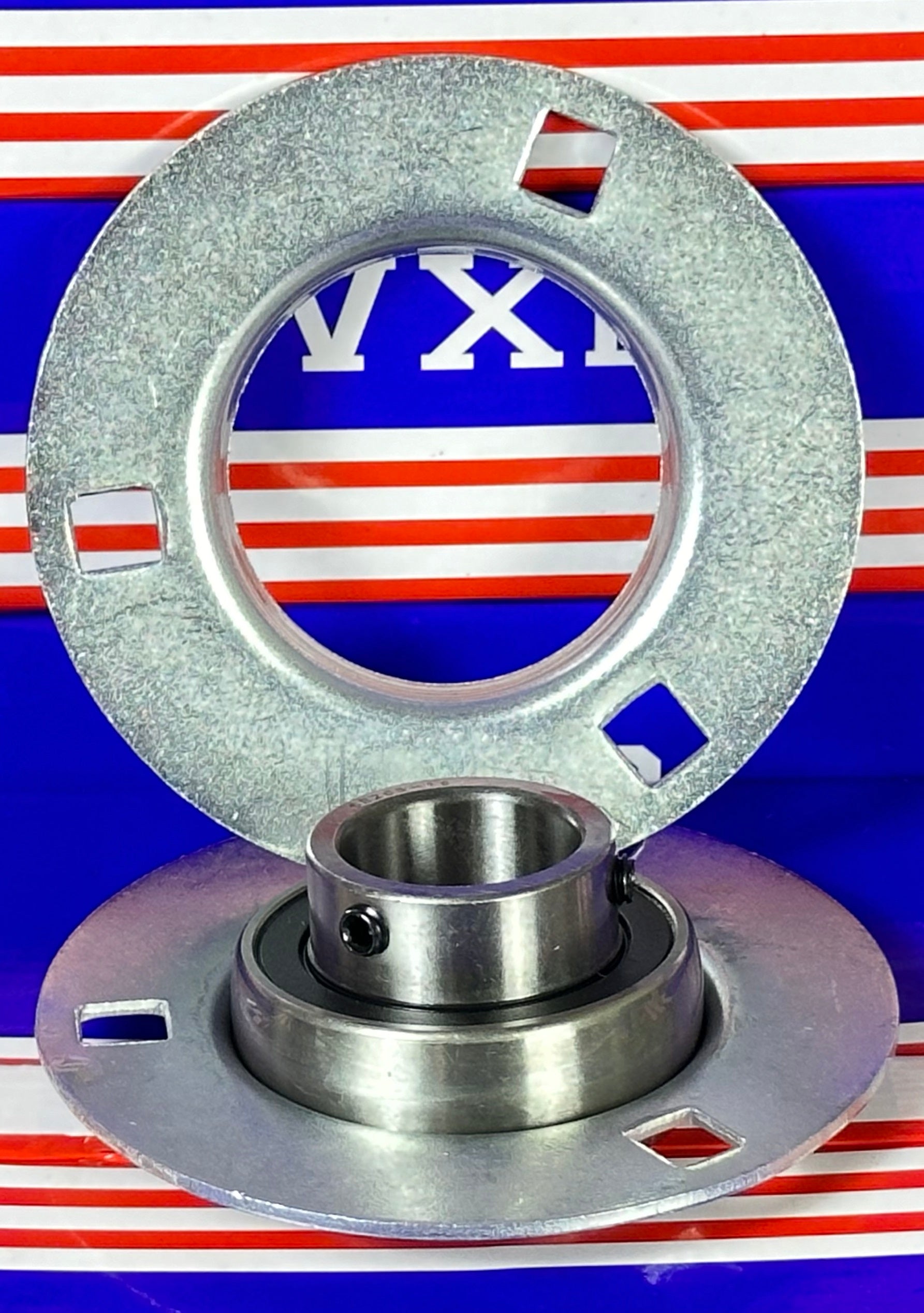1" Inch Bore Flanged Bearing SBPF205-16 - 3-Bolt Pressed Steel Housing - fast shipping 🇺🇸