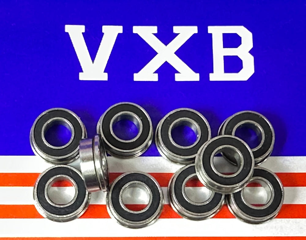 10-Pack Flanged Sealed Bearings FR188-2RS 1/4x1/2x3/16 inch Bearings - fast shipping 🇺🇸