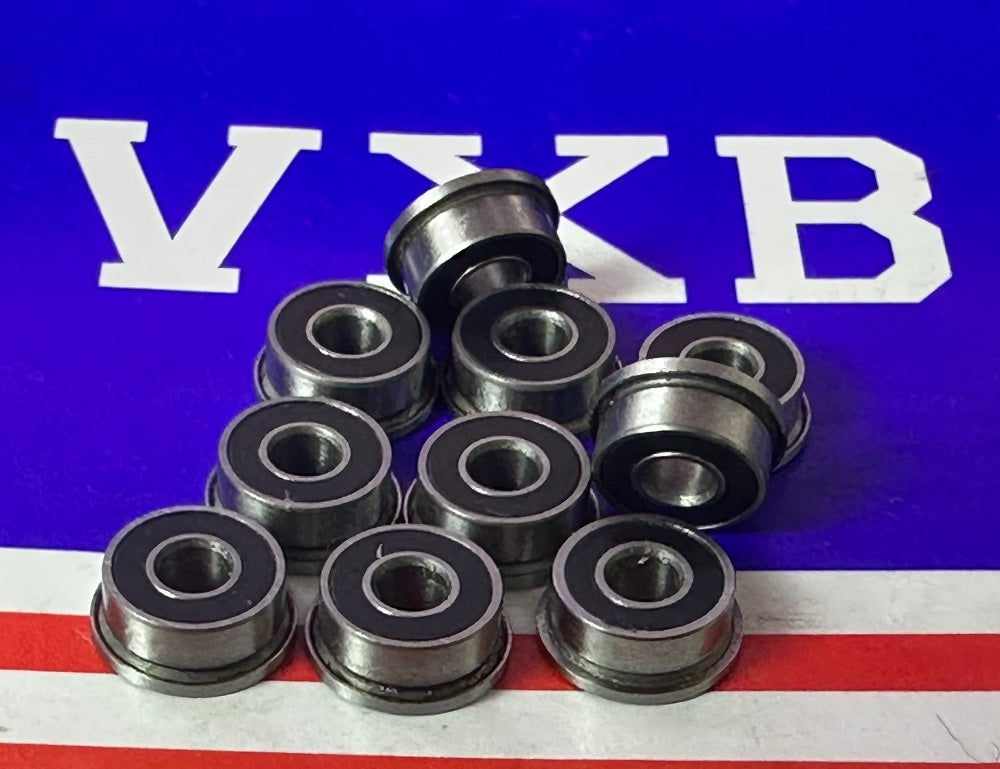 10-Pack Flanged Bearings FR2-5-2RS Sealed 1/8" x 5/16x9/64 inch Bearings - fast shipping 🇺🇸