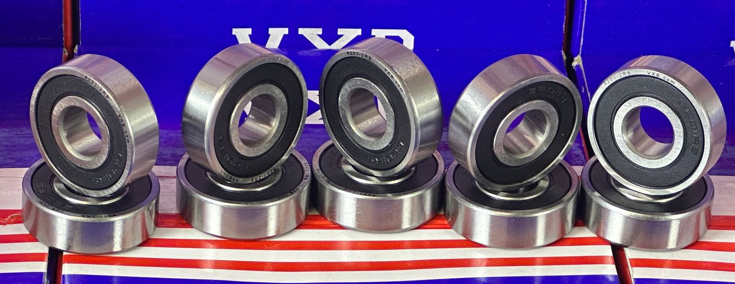 10-Pack Premium 6201RS Sealed Bearing - fast shipping 🇺🇸