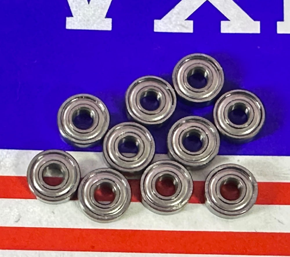 10-Pack 3x8x3 Stainless Steel Shielded Miniature Bearing - fast shipping 🇺🇸