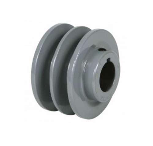 2AK-20 7/8" Bore Solid Sheave Pulley - 2" OD , Hex set screws 2 grooves for V-belts size 4L, 3L 2AK (OD 2"- ID 7/8") - fast shipping 🇺🇸