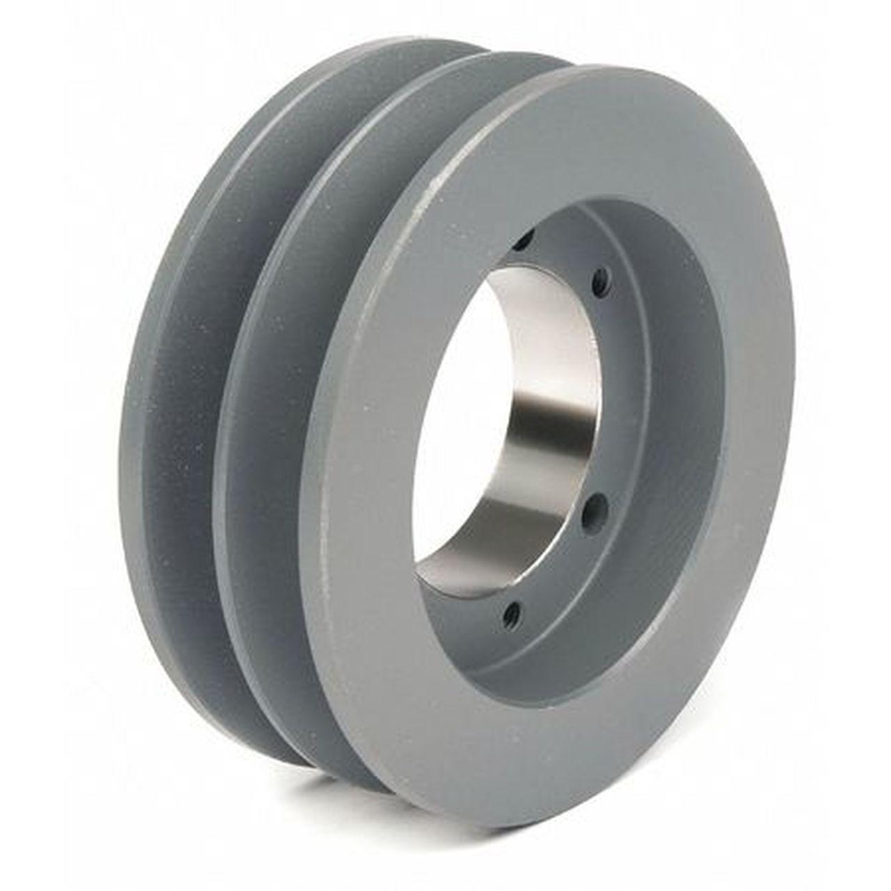2AK46 H Bushing Solid Sheave Pulley - 4.6" OD Double Groove Pulley 2AK46H for V-belts size 4L, A, AX, 2AK46H (OD 4.6" ) - fast shipping 🇺🇸
