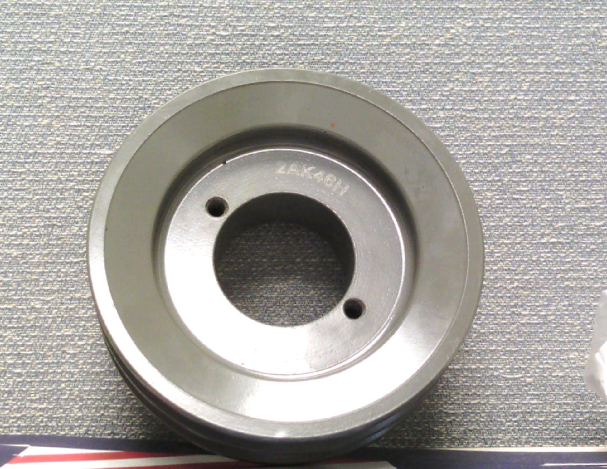 2AK46 H Bushing Solid Sheave Pulley - 4.6" OD Double Groove Pulley 2AK46H for V-belts size 4L, A, AX, 2AK46H (OD 4.6" ) - fast shipping 🇺🇸