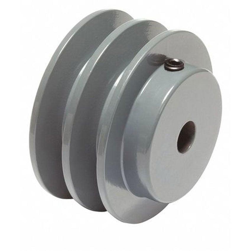 2BK40 1/2" Bore Solid Sheave Pulley - 4" OD , Hex set screws for V-belts size 4L, 5L 2BK40-1/2" - fast shipping 🇺🇸
