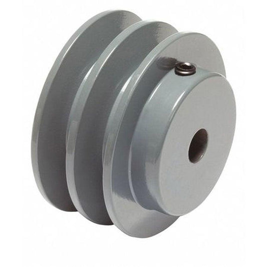 2BK40 1/2" Bore Solid Sheave Pulley - 4" OD , Hex set screws for V-belts size 4L, 5L 2BK40-1/2" - fast shipping 🇺🇸