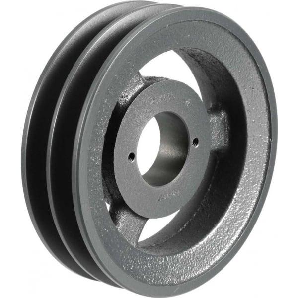 2BK74H Cast Iron Bushed Sheave Pulley for Dual Belt V-belt size 5L, B OD : 7.5" Double Grooves Pulley 2BK74H - fast shipping 🇺🇸