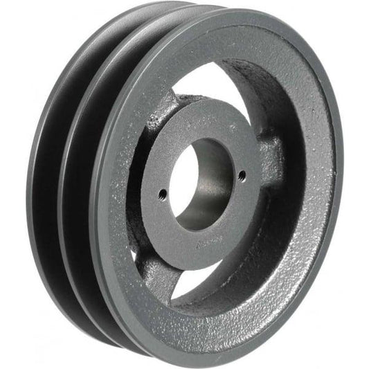 2BK74H Cast Iron Bushed Sheave Pulley for Dual Belt V-belt size 5L, B OD : 7.5" Double Grooves Pulley 2BK74H - fast shipping 🇺🇸