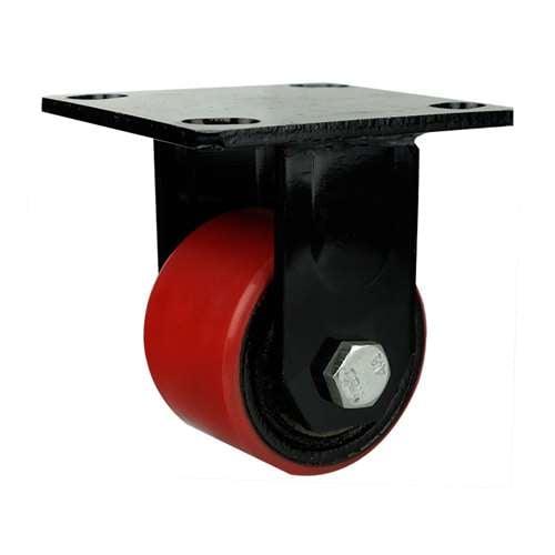 3" Low Profile Caster Wheel 1102 Lbs (more than a ton) Fixed PU - Iron Top Plate - fast shipping 🇺🇸