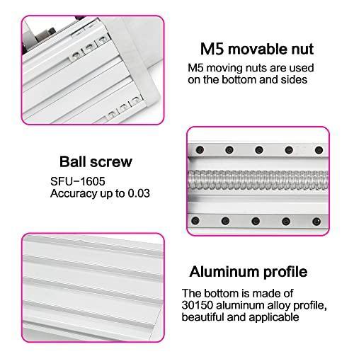 300mm Stroke CNC Linear Stage Motion Actuator X Y Z Axis Linear Slide Rail Aluminum Alloy Cross Sliding Table Linear Rail Guide SFU1605 Ballscrew+Nema23 57 Stepper Motor for CNC - fast shipping 🇺🇸