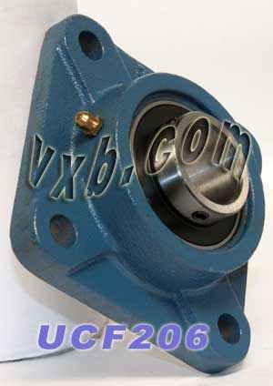 30mm Bearing UCF-206 + Square Flanged Cast Housing Mounted Bearing - fast shipping 🇺🇸