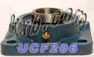 30mm Bearing UCF-206 + Square Flanged Cast Housing Mounted Bearing - fast shipping 🇺🇸