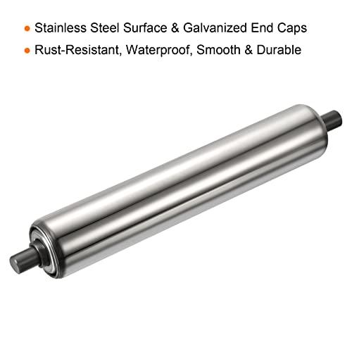 Gravity Conveyor Roller 1.5" Diameter x 8" Length - Stainless Steel - fast shipping 🇺🇸