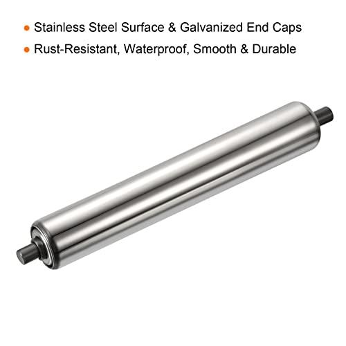 Gravity Conveyor Roller 1.5" Diameter x 10" Length - Stainless Steel - fast shipping 🇺🇸