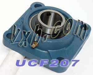 35mm Bearing UCF207 + Square Flanged Cast Housing Mounted Bearing - fast shipping 🇺🇸