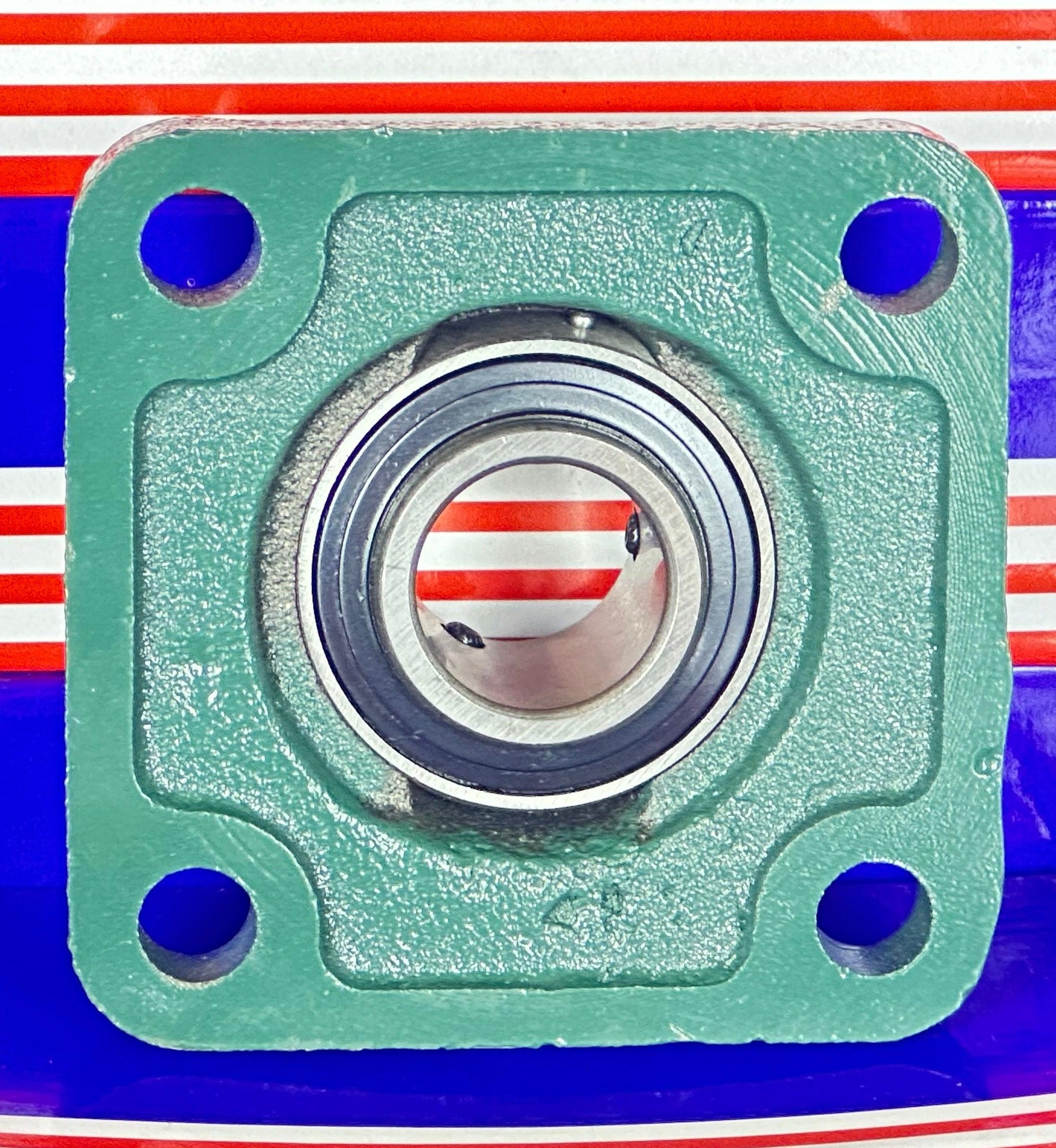 1" Bore Mounted Bearing UCF205-16 + Square Flanged Cast Housing - fast shipping 🇺🇸