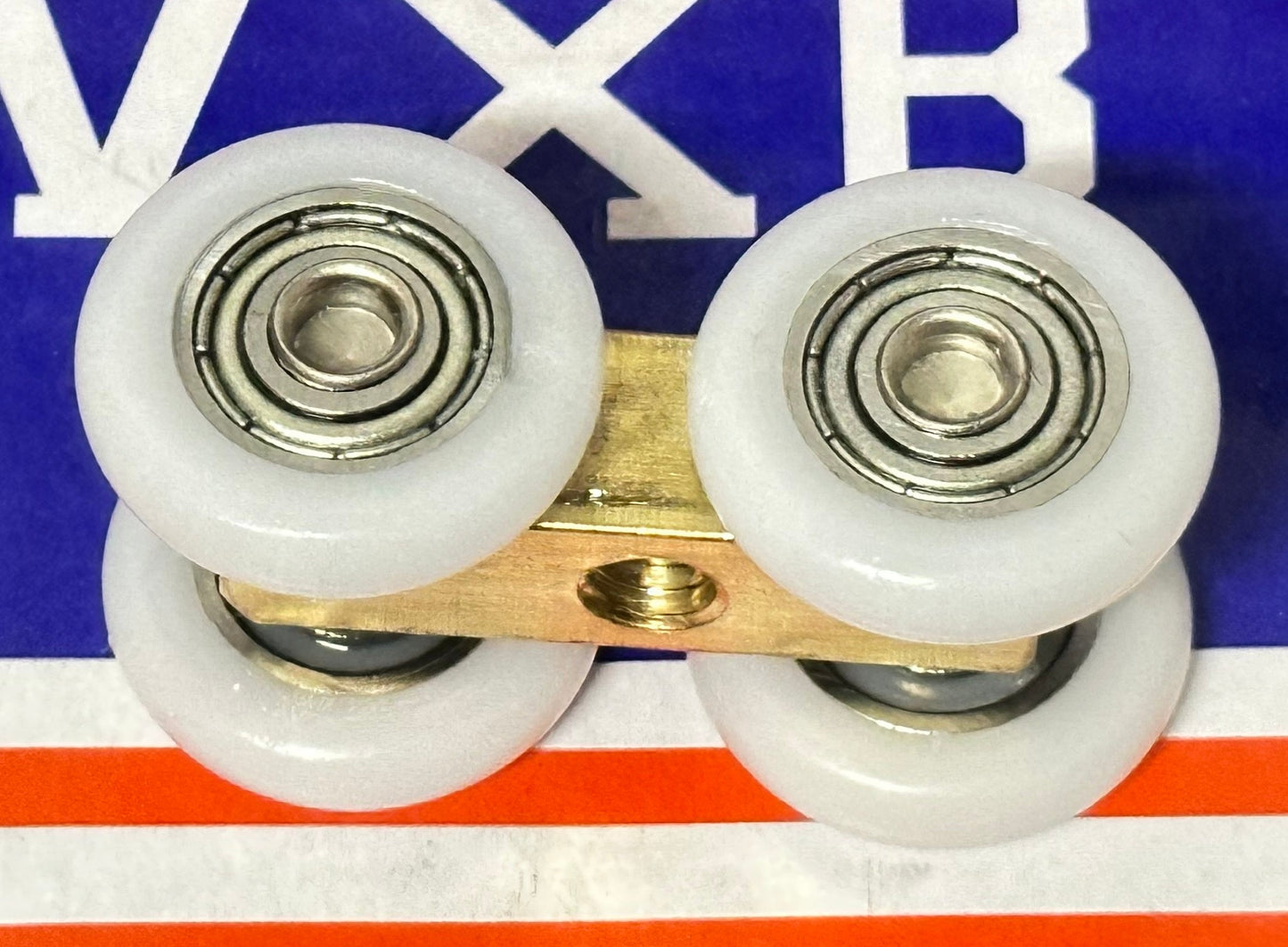 Tapped M6 Threaded Hole 4 Wheels 21mm OD Sliding Door Rollers - fast shipping 🇺🇸