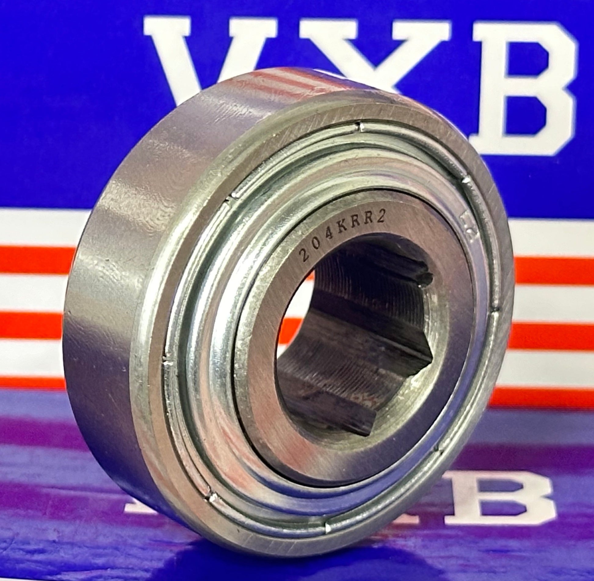 204KRR2 Agricultural Machinery bearing - Two Single lip Seals & Hex bore - fast shipping 🇺🇸