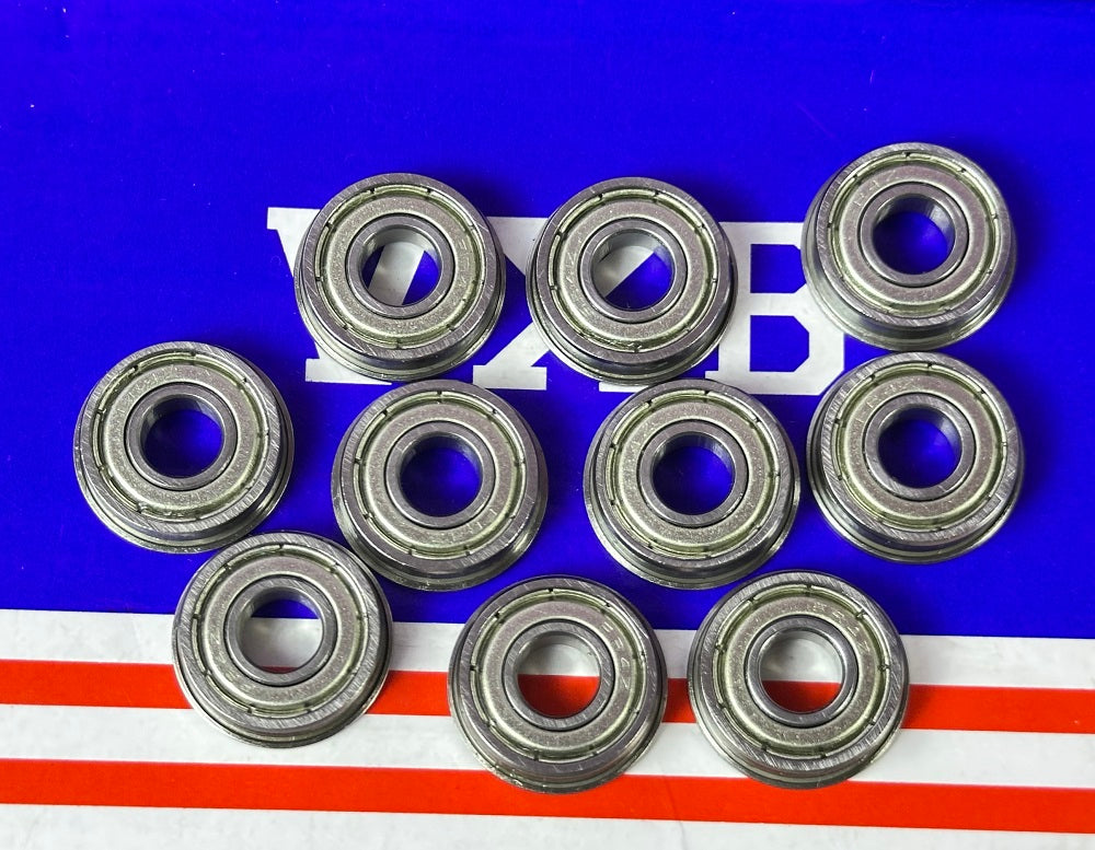 10-Pack Shielded Flanged Bearings FR4ZZ 1/4x5/8 inch Miniature Bearings - fast shipping 🇺🇸