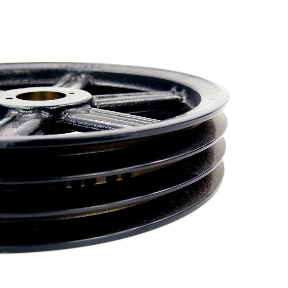 3BK80H-PULLEY Cast Iron Bushed Sheave Pulley for V-belt size 5L, B OD : 8" 3 Grooves Pulley 3BK80H - fast shipping 🇺🇸