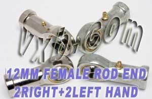 4 Female Rod End Heim Joints 12mm PHS12 - 2 RH + 2 LH Hand - fast shipping 🇺🇸