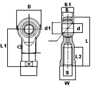 4 Female Rod End Heim Joints 12mm PHS12 2 Right Hand 2 Left Hand - VXB Ball Bearings