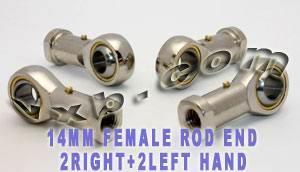 4 Female Rod End Heim Joints 14mm PHS14 - 2 RH + 2 LH Hand - fast shipping 🇺🇸