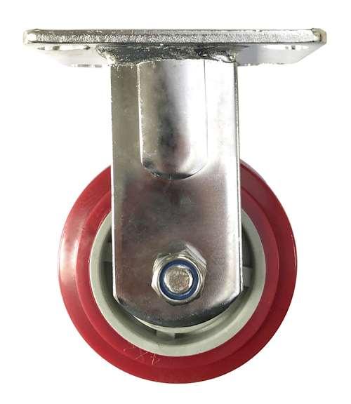 4" Caster Wheel 441 Lbs Fixed Stainless steel fork - PU Top Plate - fast shipping 🇺🇸