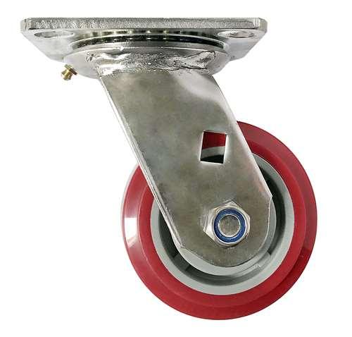 4" Caster Wheel 441 Lbs - Stainless steel fork - PU Top Plate - fast shipping 🇺🇸