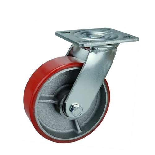 4" Heavy Duty Caster Wheel - Rotating+Brake+Fixed Iron core - PU Top Plate - fast shipping 🇺🇸