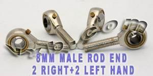 4-Pack Male 8mm Rod End Bearings 2 Right & 2 Left Hand Joints - POS8 - fast shipping 🇺🇸