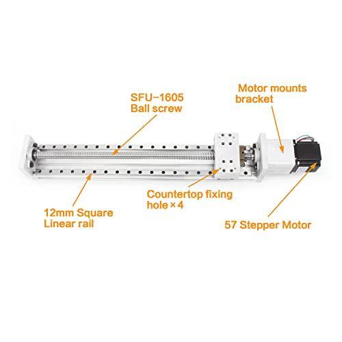 400mm Stroke CNC Linear Stage Motion Actuator X Y Z Axis Linear Slide Rail Aluminum Alloy Cross Sliding Table Linear Rail Guide SFU1605 Ballscrew+Nema23 57 Stepper Motor for CNC - fast shipping 🇺🇸